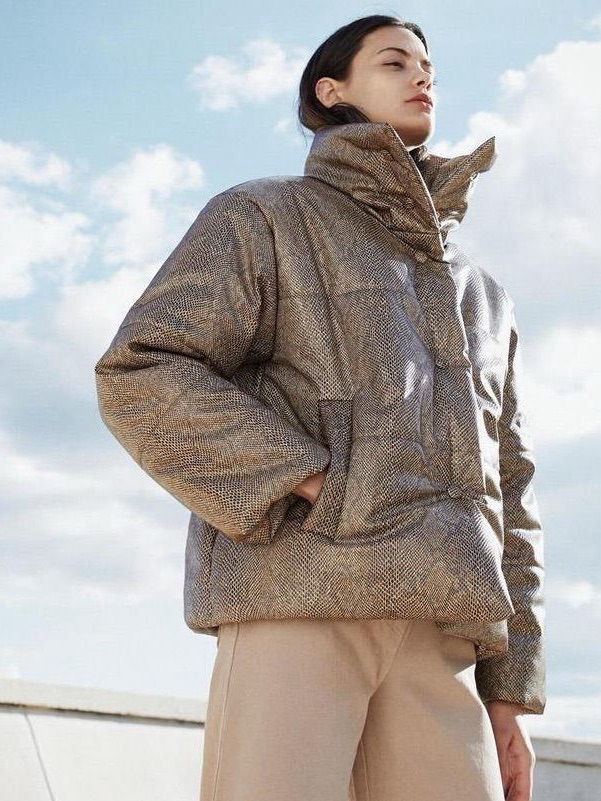 Nanushka Snake Puffer Jacket Nwt Sz Xs/S